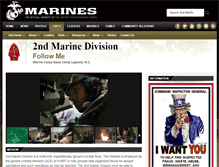 Tablet Screenshot of 2ndmardiv.marines.mil