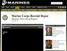 Tablet Screenshot of mcrdsd.marines.mil